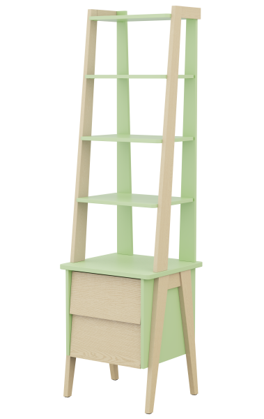 Этажерка с тумбой Сканди 2 ящика 50,1x45x178,1 см (олива, дуб)